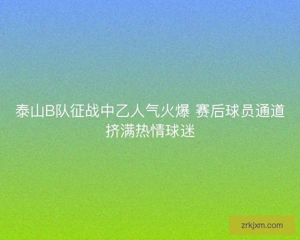 泰山B队征战中乙人气火爆 赛后球员通道挤满热情球迷 泰山B队征战中乙人气火爆 赛后球员通道挤满热情球迷