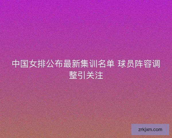 中国女排公布最新集训名单 球员阵容调整引关注
